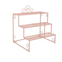 Pink Metal Three Tier Plant Theatre Stand