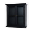 Rustic Black Glass Wall Cabinet