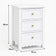 3 Drawer Scalloped Bedside Table - Staunton White Range