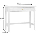 Dressing Table, Stool & Pair of 3 Drawer Bedside Tables - Hales White Range