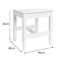 Dressing Table, Stool & Pair of 3 Drawer Bedside Tables - Hales White Range
