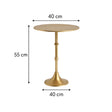 Round Gold Metal Side Table