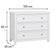 Large Scalloped 3 Drawer Chest of Drawers - Staunton White Range
