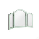 Green Glass Art Deco Triple Mirror 74cm x 60cm