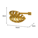Pair of Gold Monstera Leaf Curtain Holdbacks