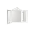White Ornate Dressing Table Triple Mirror
