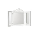 White Ornate Dressing Table Triple Mirror