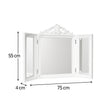 White Ornate Dressing Table Triple Mirror