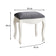 White Dressing Table Stool - Victoria Range