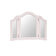 Pink Tabletop Triple Vanity Mirror