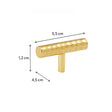 Gold Metal Hammered Bar Pull Handle 5.5cm