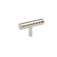 Silver Metal Hammered Drawer Bar Pull Handle 5.5cm