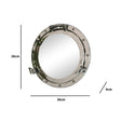 Nautical Porthole Mirror in Silver - 38cm x 38cm