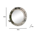 Nautical Porthole Mirror in Silver - 38cm x 38cm