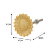 Gold Sunflower Drawer Knob