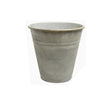 Small Rustic Grey Metal Bucket Planter Pot - 23cm