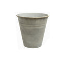 Small Rustic Grey Metal Bucket Planter Pot - 23cm