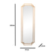 Copper Art Deco Wall Mirror 142cm x 47cm