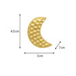 Shiny Gold Hammered Crescent Moon Drawer Knob
