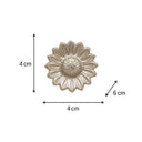 Shiny Silver Sunflower Drawer Knob