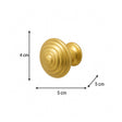 Round Shiny Gold Swirl Detailed Drawer Knob