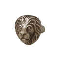 Antique Silver Lion Drawer Knob