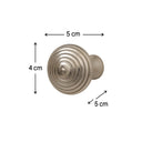 Round Shiny Silver Swirl Detailed Drawer Knob