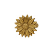 Large Gold Sunflower Drawer Knob
