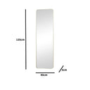Tall Gold Curved Framed Wall / Leaner Mirror 135cm x 40cm