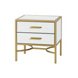 Gold Mirrored Bedside / Occasional Table - Venus Range