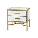 Gold Mirrored Bedside / Occasional Table - Venus Range