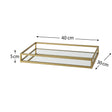 Large Gold Mirrored Cocktail Tray