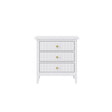 3 Drawer Bedside Table - Hales White Range