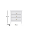 Dressing Table, Stool & Pair of 3 Drawer Bedside Tables - Hales White Range