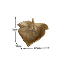 Rustic Bronze Leaf Trinket Tray Dish