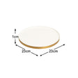 Round Metal Gold & Ivory Tray