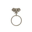 Metallic Silver Elephant Towel Ring