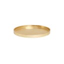 Medium Round Gold Metal Tray - 25.5cm