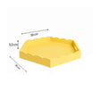 Hexagonal Lemon Yellow Scalloped Tray - 35cm