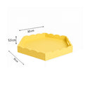 Hexagonal Lemon Yellow Scalloped Tray - 35cm