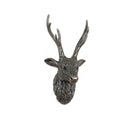 Silver Metal Wall Mounted Stag Head - 18cm x 43cm