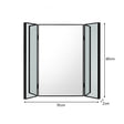 Large Black Dressing Table Triple Mirror - 70cm x 60cm