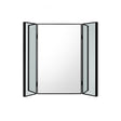 Large Black Dressing Table Triple Mirror - 70cm x 60cm