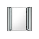Large Black Dressing Table Triple Mirror - 70cm x 60cm