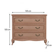 Solid Wood 3 Drawer Chest Of Drawers - Hessian Range