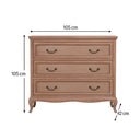 Solid Wood 3 Drawer Chest Of Drawers - Hessian Range