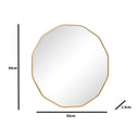 Large Round Gold Scalloped Wall Mirror 90cm x 90cm