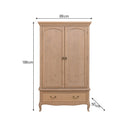 Large Solid Wood Wardrobe - Hessian Range