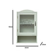 Vintage Style Sage Green Glass Fronted Wall Cabinet 54cm x 32cm