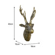 Antique Gold Metal Wall Mounted Stag Head
